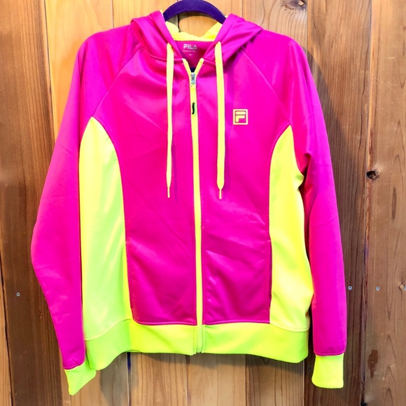 fila neon hoodie